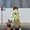 Toddler Golfer Costume White Shirt Plaid Pants Beret and Golf Set